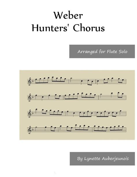 Hunters Chorus Flute Solo By Carl Maria Von Weber Choir Digital