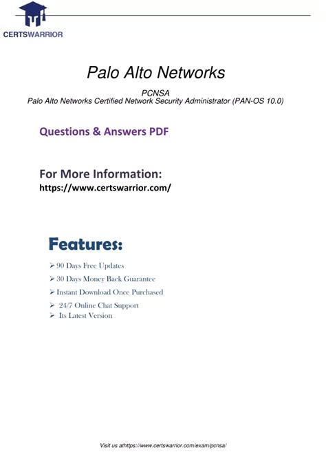 PPT Authentic Palo Alto Certification PCNSA Exam Dumps PowerPoint