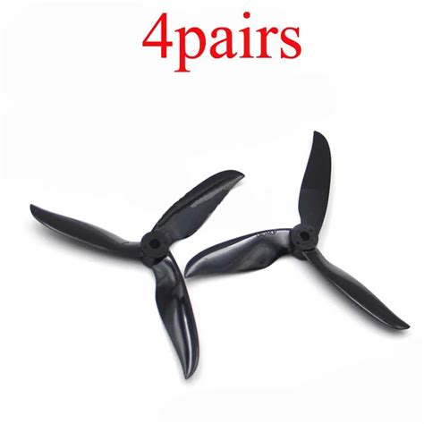 4pairs T5040c 5 Inch Propeller Cw Ccw Prop 3 Blades Paddle 5mm Hole