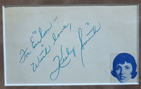 1950s Keely Smith Framed Signed Index Card Jazz Singer Musician Vtg