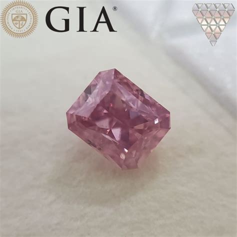 Yahoo オークション 0 15 ct FANCY INTENSE PURPLISH PINK SI1 RADIA