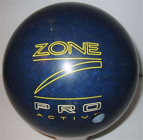 Brunswick Azure Blue Zone Pro Active Pre Drilled 15 Lb Used Bowling