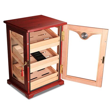 Large Capacity Cigar Humidor Cedar Wood Cigar Display Box Humidor 3