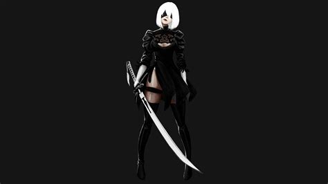 X Resolution Black Dressed Woman Holding Sword Hoto Nier