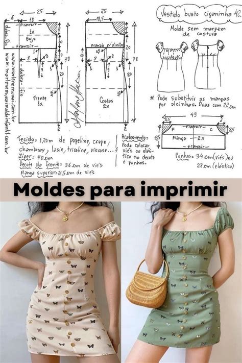 Moldes De Vestidos Para Imprimir Sewing Clothes Women Diy Clothes