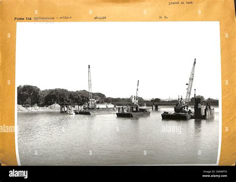 Construction of Piers, New 14th Street Bridge. Original caption ...