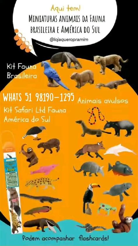 Miniaturas De Animais Da Fauna Brasileira E Am Rica Do Sul Para