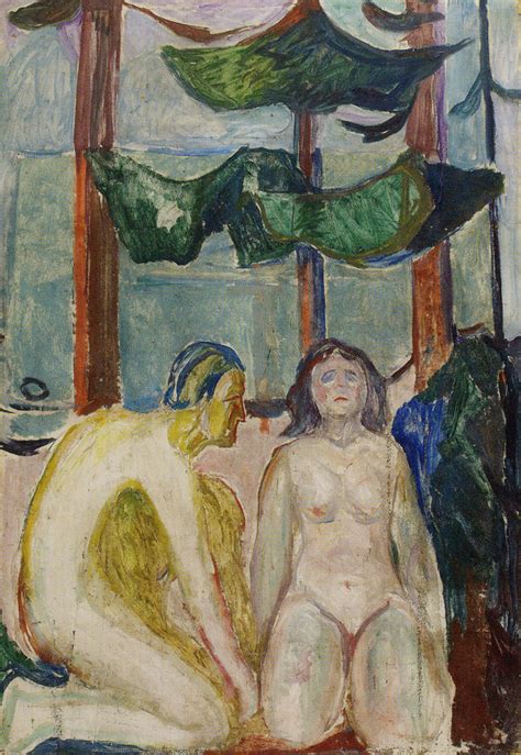 Edvard Munch Naked Couple Under The Trees