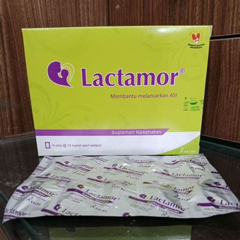 Jual Lactamor Suplemen Pelancar Asi Strip Kaplet Salut