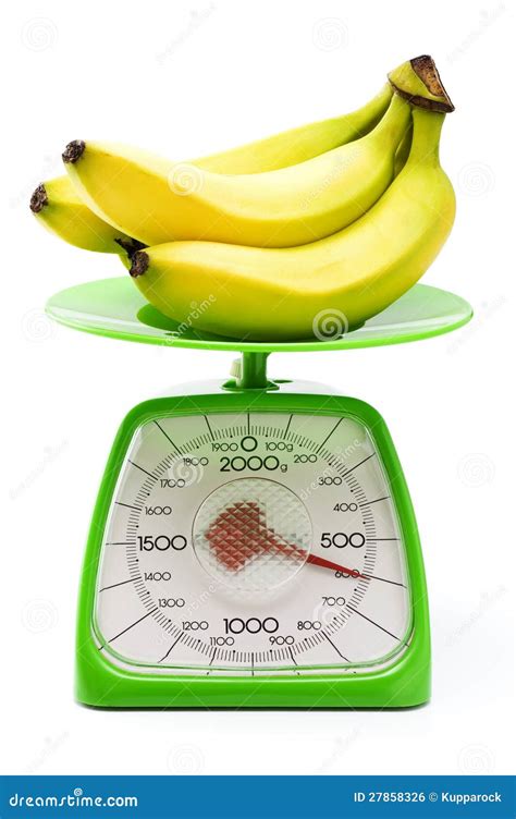 Measuring Weight Of The Banana Stock Photo Image Of Vivid Tropical