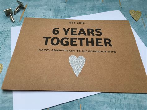 Personalised 6th Wedding Anniversary Card Anniversary T Etsy Uk