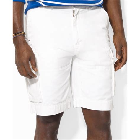 Polo Ralph Lauren Big And Tall Gellar Cargo Shorts In White For Men Lyst