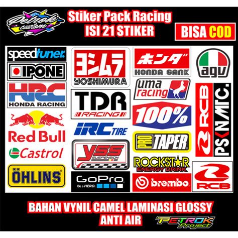 Jual Stiker Pack Sponsor Racing Honda Gank Protaper Tdr Yss Anti Air