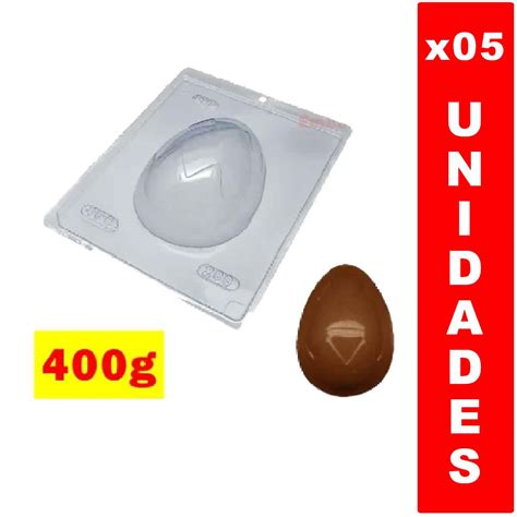 Kit 5 Formas De Acetato Ovo Estriado 400g Cód 200 Bwb