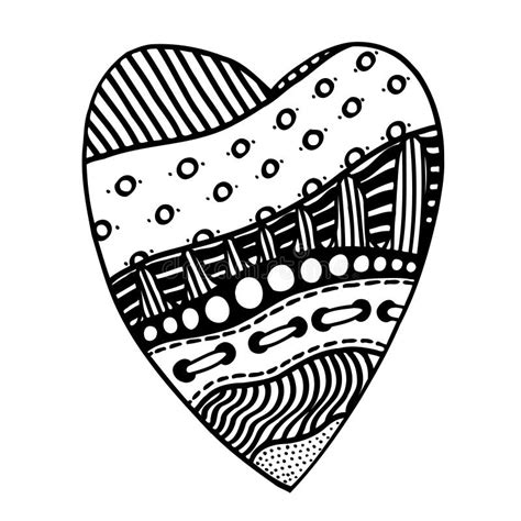 Heart In Zentangle Style Stock Vector Illustration Of Dream