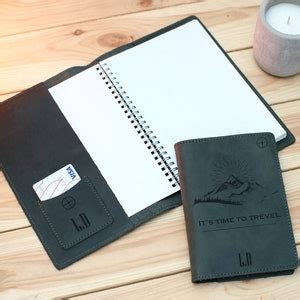 Personalized Leather Notebook Refillable, Customized Travel Journal ...