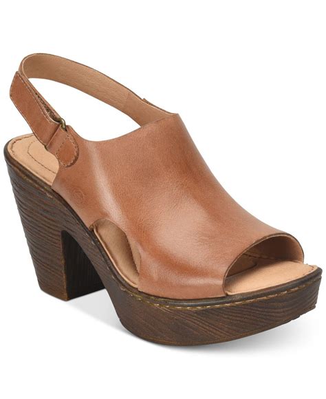 Born Ferlin Wedge Sandals In Brown Lyst