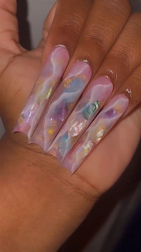 Press On Nail Artist Parvee On Instagram Soft Seashell Pink