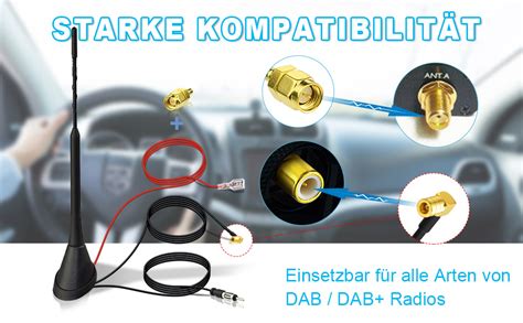 Eightwood Aktive Dab Dab Antenne Auto Digital Radio Fm Am Kombi