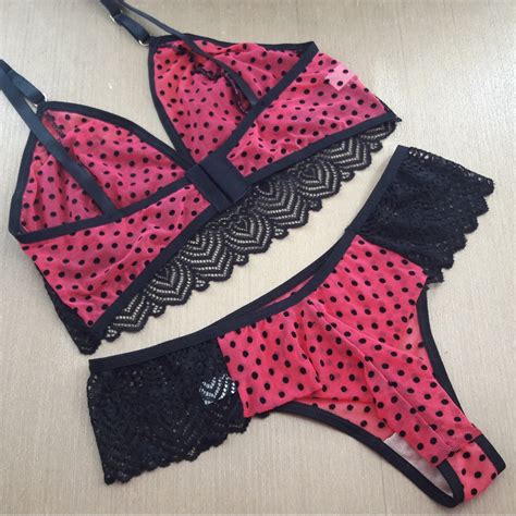 Conjunto sem Bojo em Renda e Tule Poá Lingerie BR Atacado