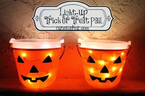 Light Up Trick Or Treat Pail Diy Halloween Buckets Up Halloween Halloween Sensory