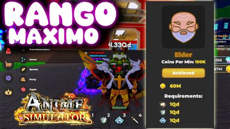 CONSIGO EL RANGO MAXIMO EN ANIME FIGHTING SIMULATOR ROBLOX YouTube