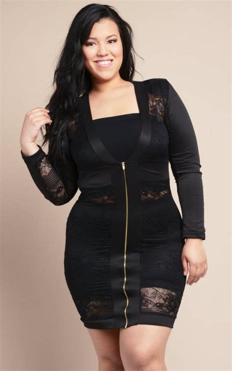 Lace Bodycon Dress Plus Size PlusLook Eu Collection