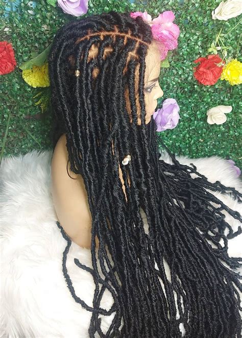 Full Lace Faux Locs Wigdreadlocks Wig Full Lace Wig Goddess Etsy