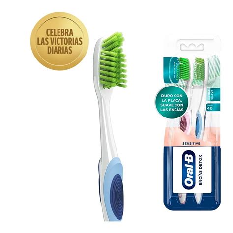 Cepillo Dental Oral B Sensitive Encías Detox Extra Suave 2 Pzas Walmart