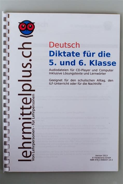 D Diktate 5 6 Klasse Lehrmittelplus Lehrmaterial Für Die Praxis