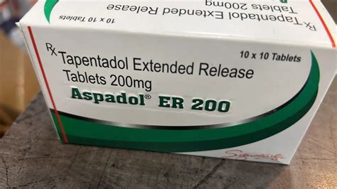 Tapentadol Extended Release Tablets Mg Aspadol Er At Rs