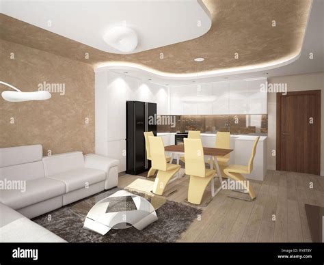 3d render on the living room Stock Photo - Alamy