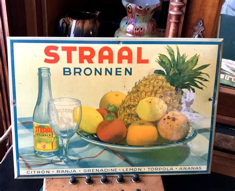 Zeldzaam Retro Reclamebord Straal Bronnen Maarkedal Antiek En