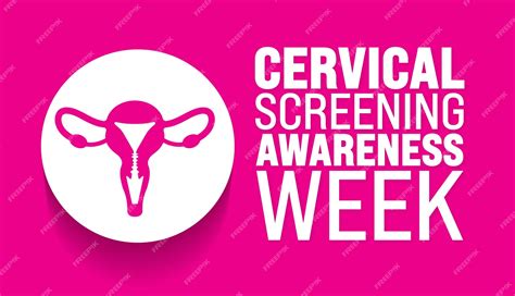 Premium Vector June Is Cervical Screening Awareness Week Background