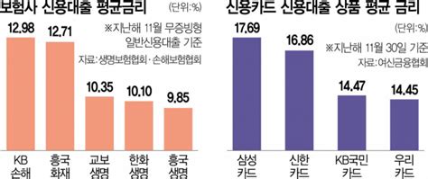 금리 급등 여파 중·저신용자 카드·캐피탈 신용 대출 급감 서울경제