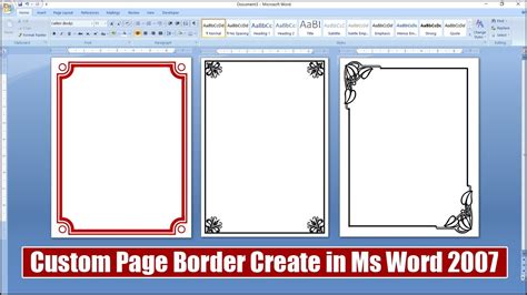 Ms Word Border Design