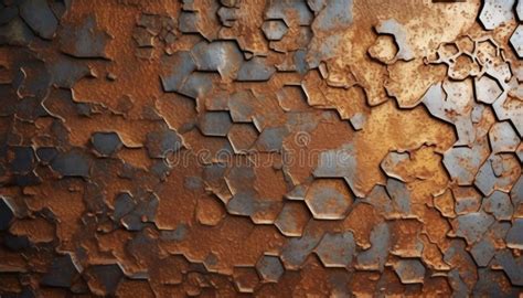 Metal Wall Covered with Rust. Stock Illustration - Illustration of ...