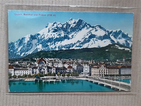 Ansichtskarte Aus Luzern Bahnhof Und Pilatus Kaufen Auf Ricardo