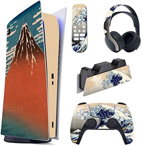 Playvital Blue Flame Full Set Skin Decal For Ps Console Digital