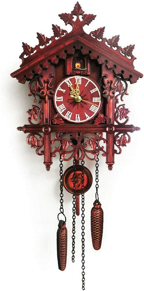 SHZICMY Horloge Coucou Horloge Murale En Bois Style Vintage Avec