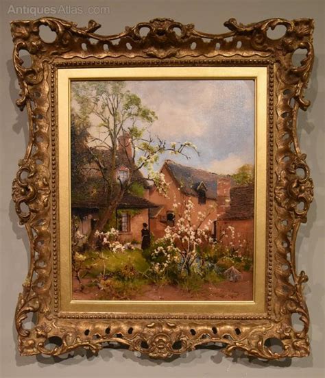 Antiques Atlas Oil Painting By John Wallace Shottery Farm Near Stratford