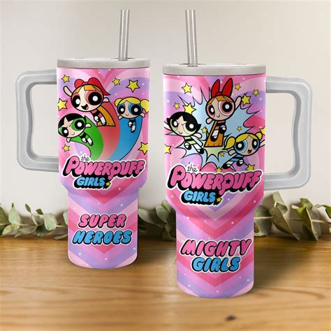 The Powerpuff Girls Cartoon Custom Stanley Quencher Oz Stainless