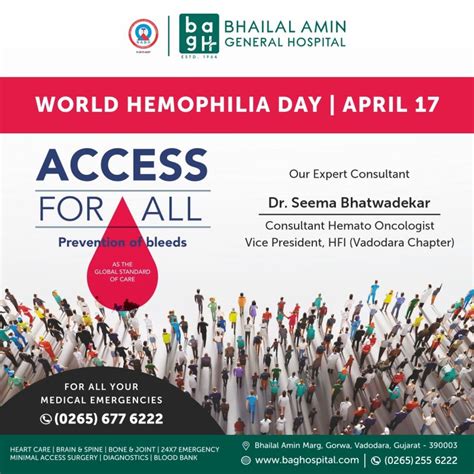 Bhailal Amin General Hospital on LinkedIn: #accessforall #worldhemophiliaday # ...