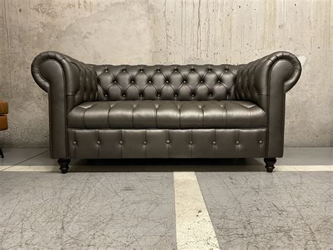 Sofas De Cuero Chesterfield Respaldo Recto Cl Sico Capiton Ingles