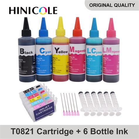 Hinicole Color Dye Ink Cartridge For Epson T Xl Stylus Rx