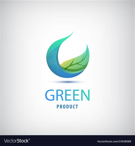 Green Leaf Nature Organic Icon Circle Royalty Free Vector