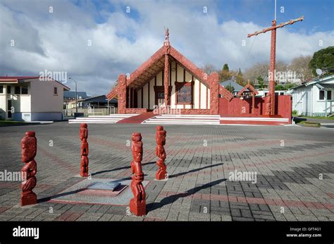 Maori Meeting House Te Papaiouru Marae Ohinemutu Rotorua North