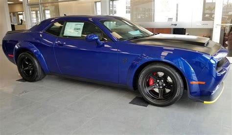 Dodge Challenger Srt Demon Painted In Indigo Blue Photo Taken By