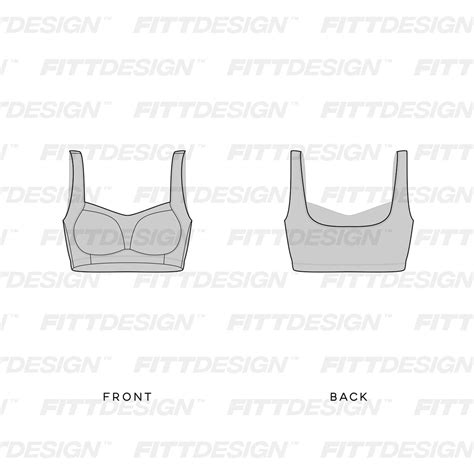 Ladies High Impact Contour Sports Bra Techpacktemplate Fittdesign