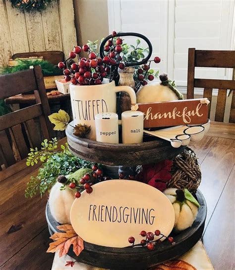 Ideas To Fall Tiered Tray Decor Farmhouse Freehomeideas